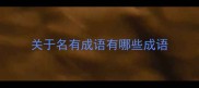 关于名有成语有哪些成语