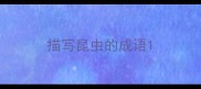 描写昆虫的成语
