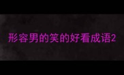 形容男的笑的好看成语