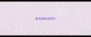 鱼和嘴的成语