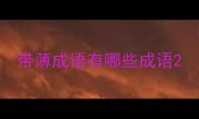 带薄成语有哪些成语