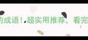 10个超出预期的成语超实用推荐看完秒变表达高手