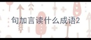 句加言读什么成语