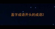 盈字成语开头的成语
