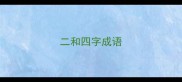 二和四字成语