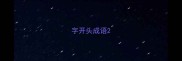 字开头成语