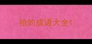 拾的成语大全
