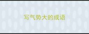 写气势大的成语