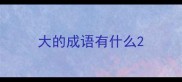 大的成语有什么