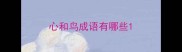 心和鸟成语有哪些