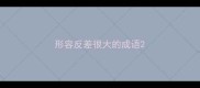 形容反差很大的成语