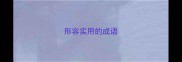 形容实用的成语