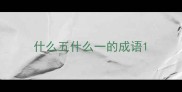 什么五什么一的成语