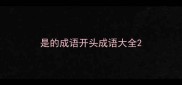 是的成语开头成语大全