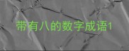 带有八的数字成语