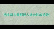 把全部力量都投入进去的成语是