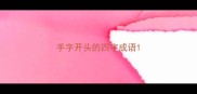手字开头的四字成语