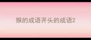 猴的成语开头的成语