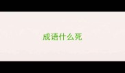 成语什么死