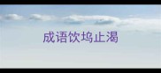 成语饮坞止渴
