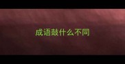 成语鼓什么不同