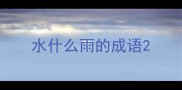水什么雨的成语