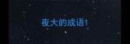 夜大的成语