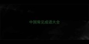 中国常见成语大全