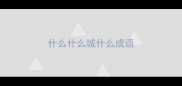 什么什么城什么成语