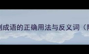 10个易错颠倒成语的正确用法与反义词附实用案例