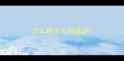 什么耕什么种成语