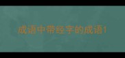 成语中带经字的成语