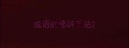 成语的修辞手法