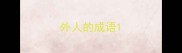 外人的成语