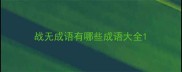 战无成语有哪些成语大全