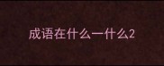 成语在什么一什么
