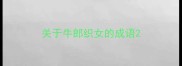 关于牛郎织女的成语