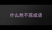 什么然不屈成语