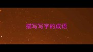 描写写字的成语