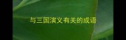 与三国演义有关的成语