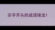 宗字开头的成语接龙