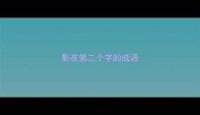 影在第二个字的成语