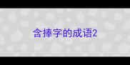 含捧字的成语