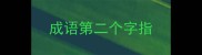 成语第二个字指
