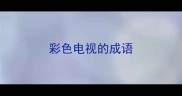 彩色电视的成语
