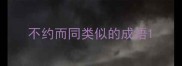 不约而同类似的成语