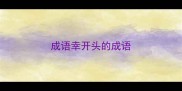 成语幸开头的成语