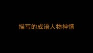 描写的成语人物神情