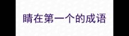 睛在第一个的成语
