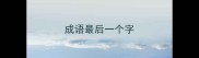成语最后一个字